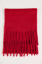 Bufanda MONARI color rubí esponjosa