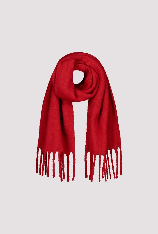 Bufanda MONARI color rubí esponjosa