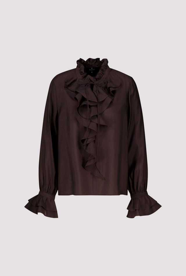 Blusa MONARI marrón con volantes