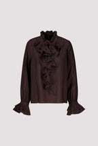 Blusa MONARI marrón con volantes