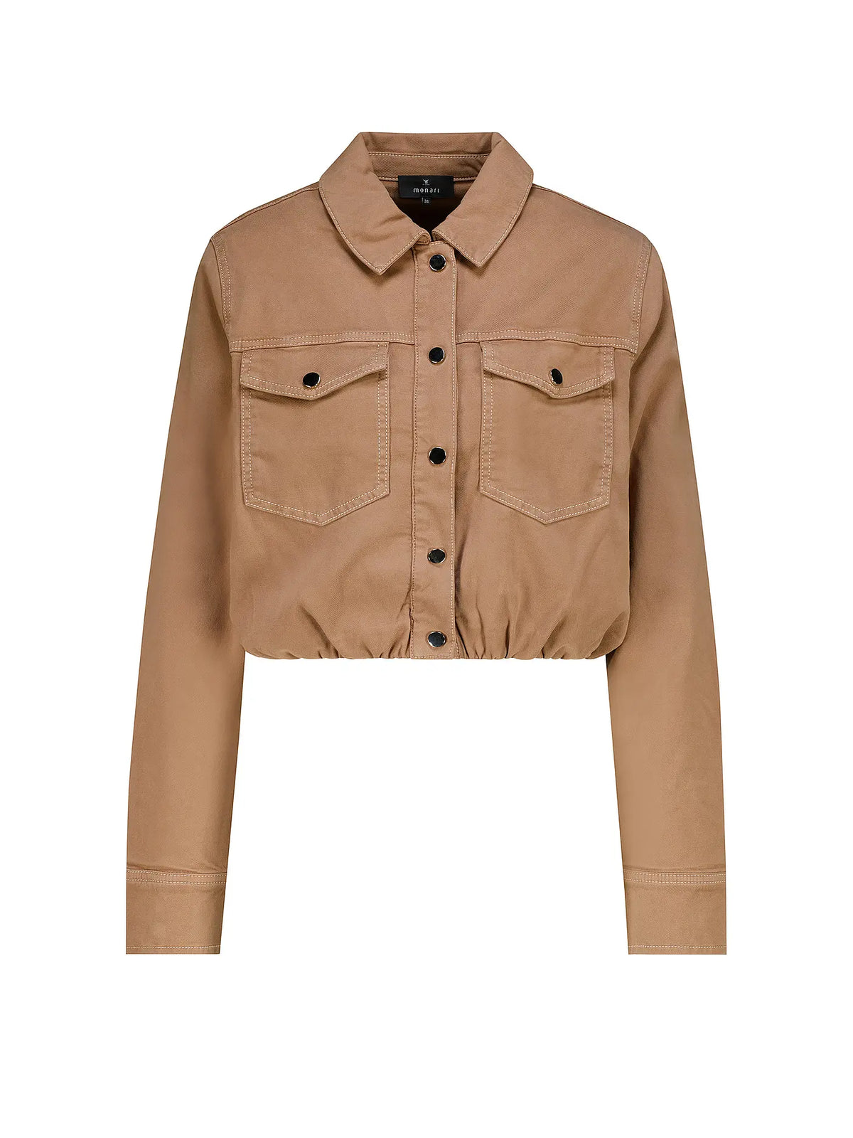 Chaqueta MONARI corta color azúcar moreno