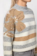 Jersey MONARI de rayas con bordado