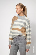 Jersey MONARI de rayas con bordado