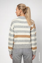 Jersey MONARI de rayas con bordado