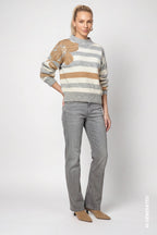 Jersey MONARI de rayas con bordado