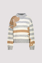 Jersey MONARI de rayas con bordado