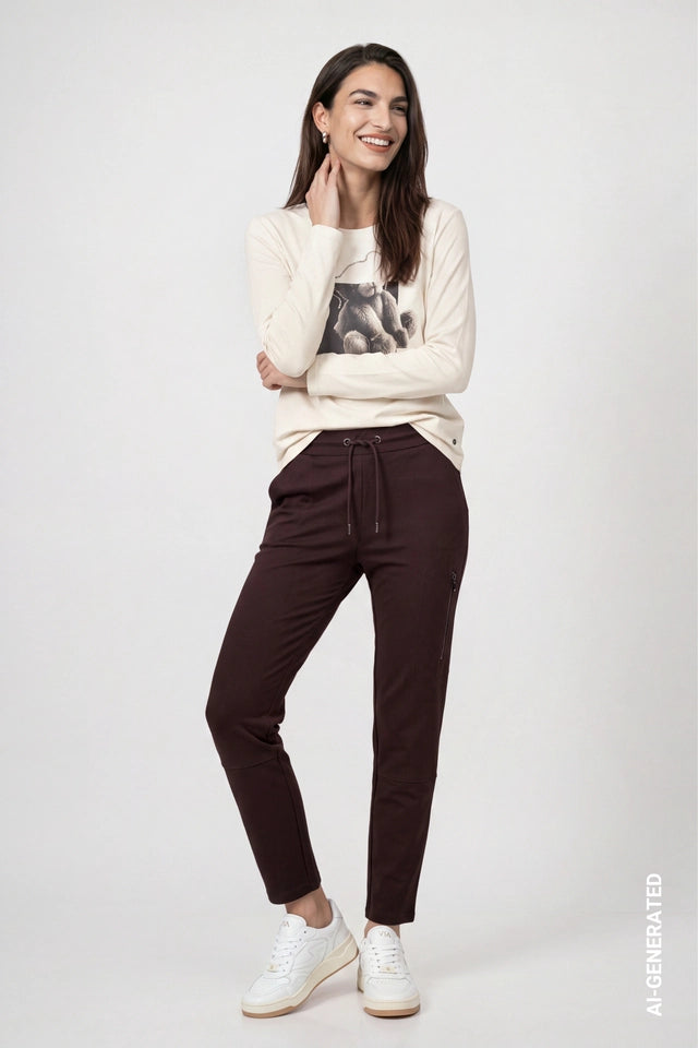 Pantalón MONARI joggers marrón chocolate