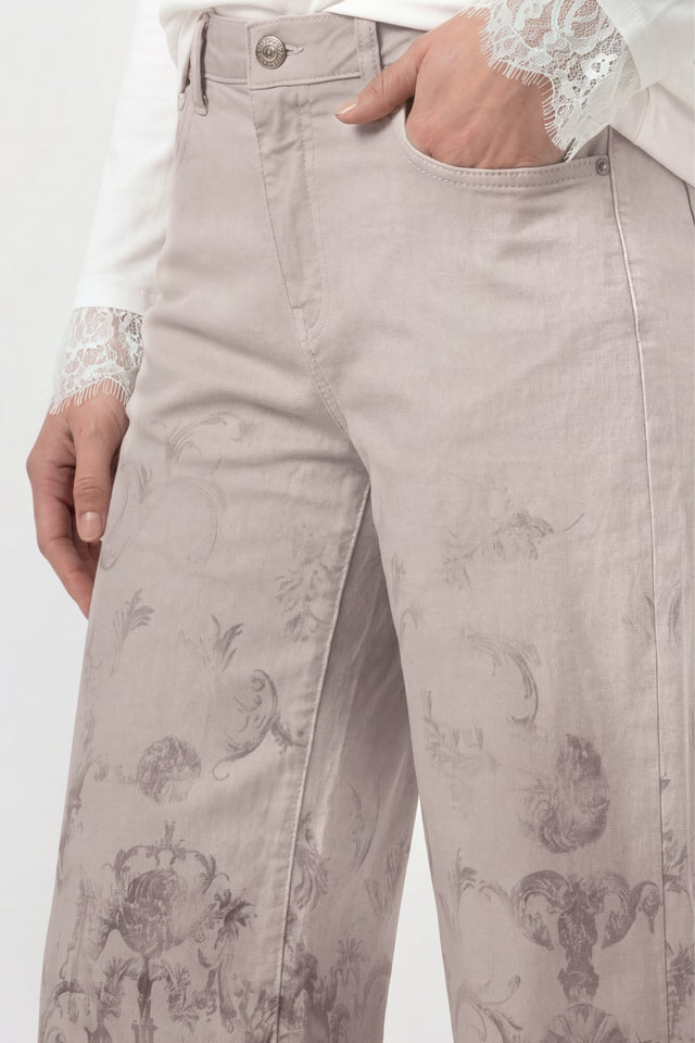 Pantalón MONARI vaquero con estampado ornamental