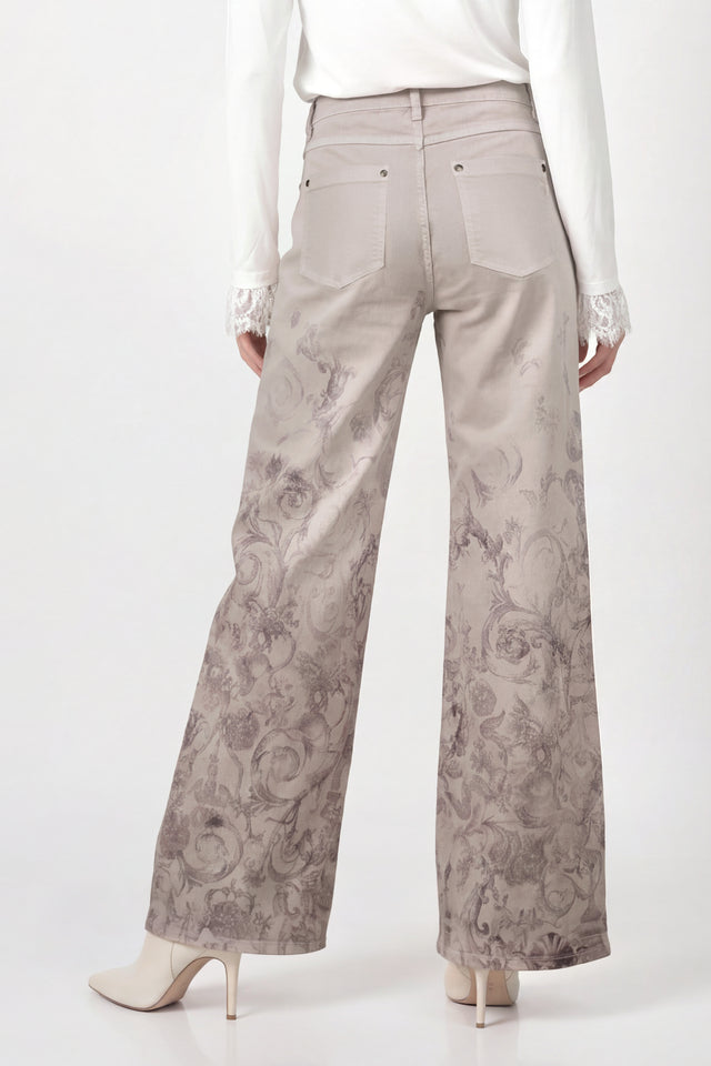 Pantalón MONARI vaquero con estampado ornamental