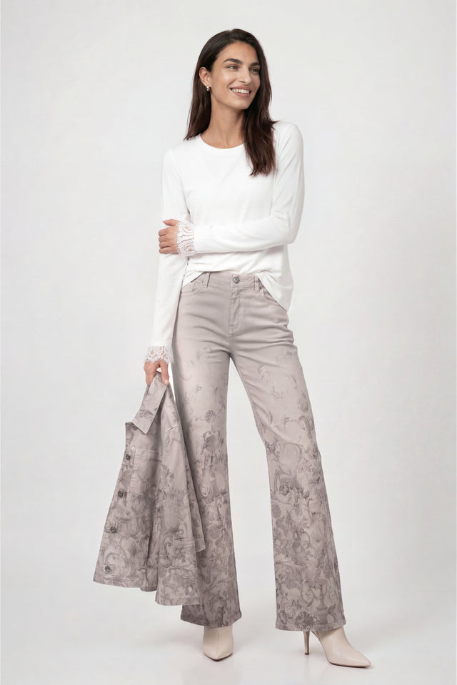 Pantalón MONARI vaquero con estampado ornamental