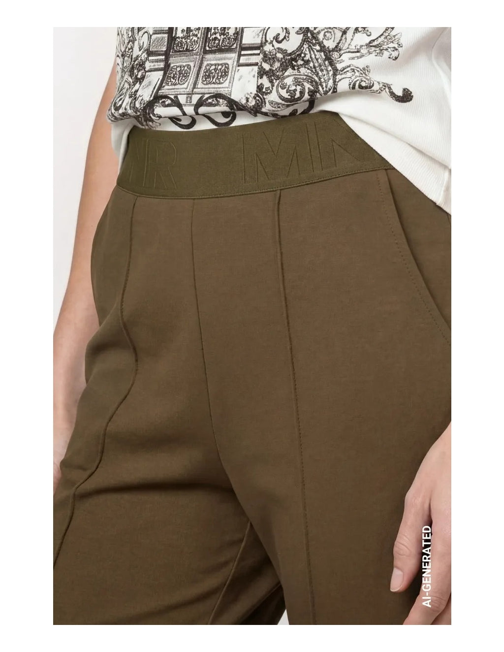 Pantalón MONARI jogger en verde kaki