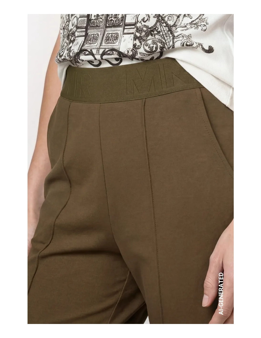 Pantalón MONARI jogger en verde kaki