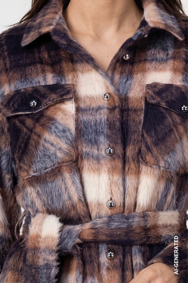 Chaqueta MONARI camisera de cuadros