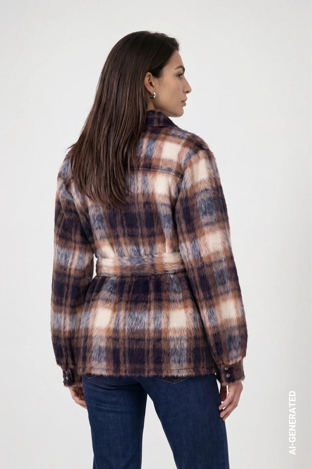 Chaqueta MONARI camisera de cuadros