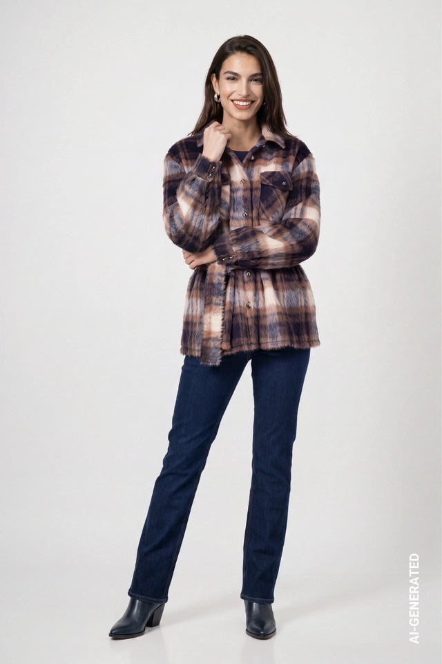 Chaqueta MONARI camisera de cuadros