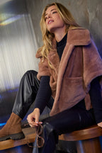 Chaqueta  MONARI  de piel sintética camel