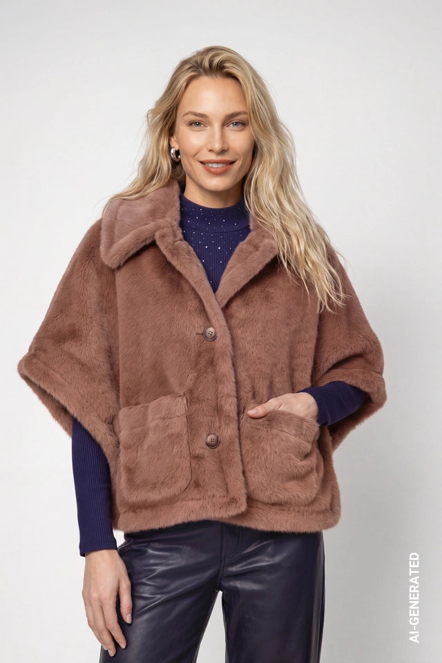 Chaqueta  MONARI  de piel sintética camel
