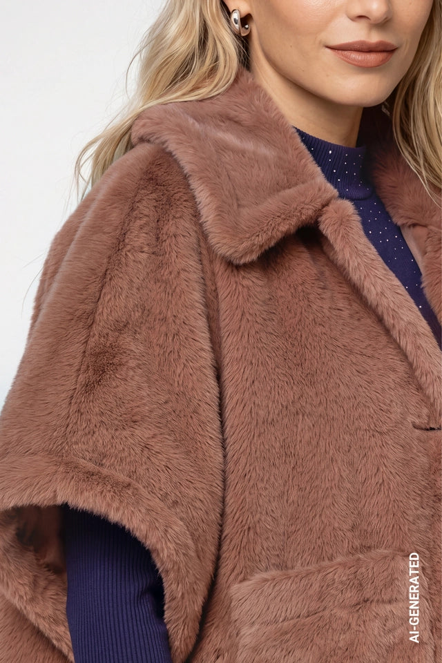 Chaqueta  MONARI  de piel sintética camel