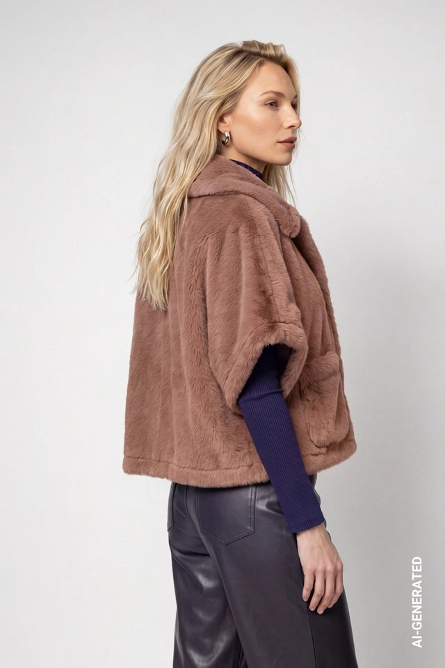 Chaqueta  MONARI  de piel sintética camel