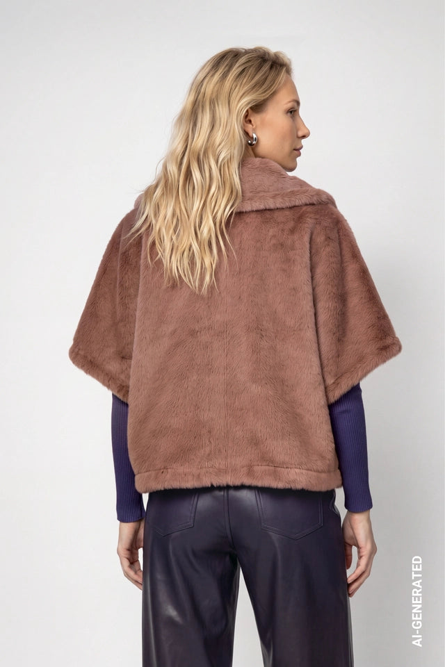 Chaqueta  MONARI  de piel sintética camel