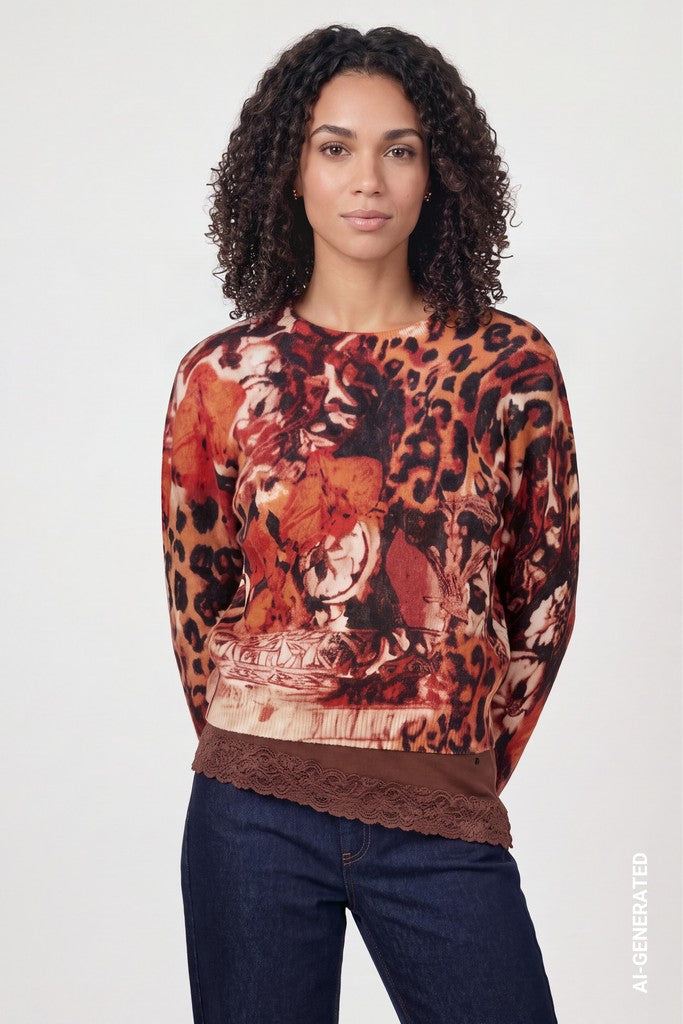 Jersey MONARI estampado colores