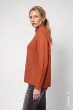 Jersey MONARI de cuello alto naranja