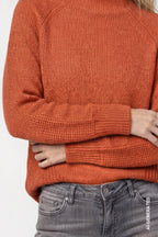 Jersey MONARI de cuello alto naranja