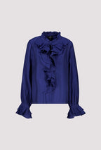 Blusa MONARI azul con volantes