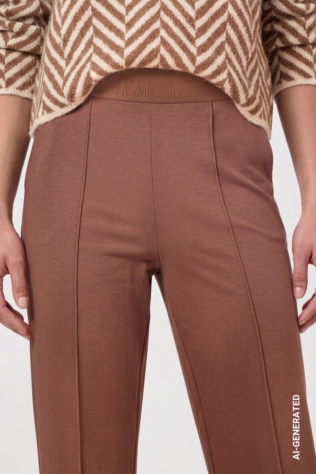 Pantalón MONARI corte jogger color camel