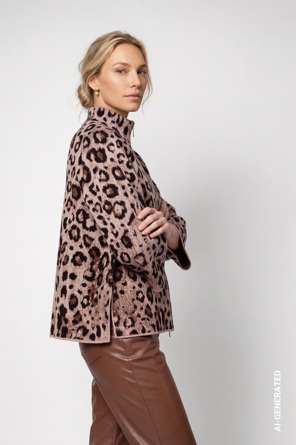Chaqueta MONARI estampado jacquard de leopardo