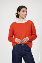 Jersey MONARI de punto color calabaza