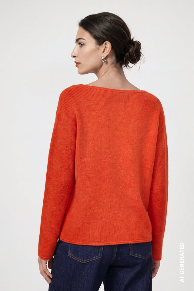 Jersey MONARI de punto color calabaza