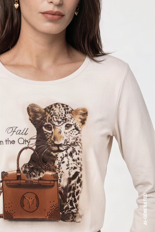 Camiseta MONARI con estampado de tigre