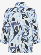 Blusa BRAX FEEL GOOD lino estampado floral en azules