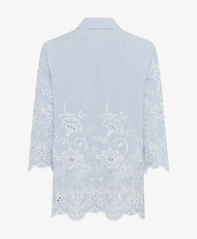 Camisa BRAX FEEL GOOD de rayas con bordado