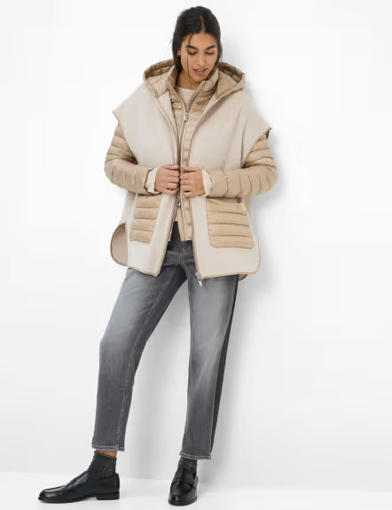 Chaqueta BRAX FEEL GOOD acolchada beige