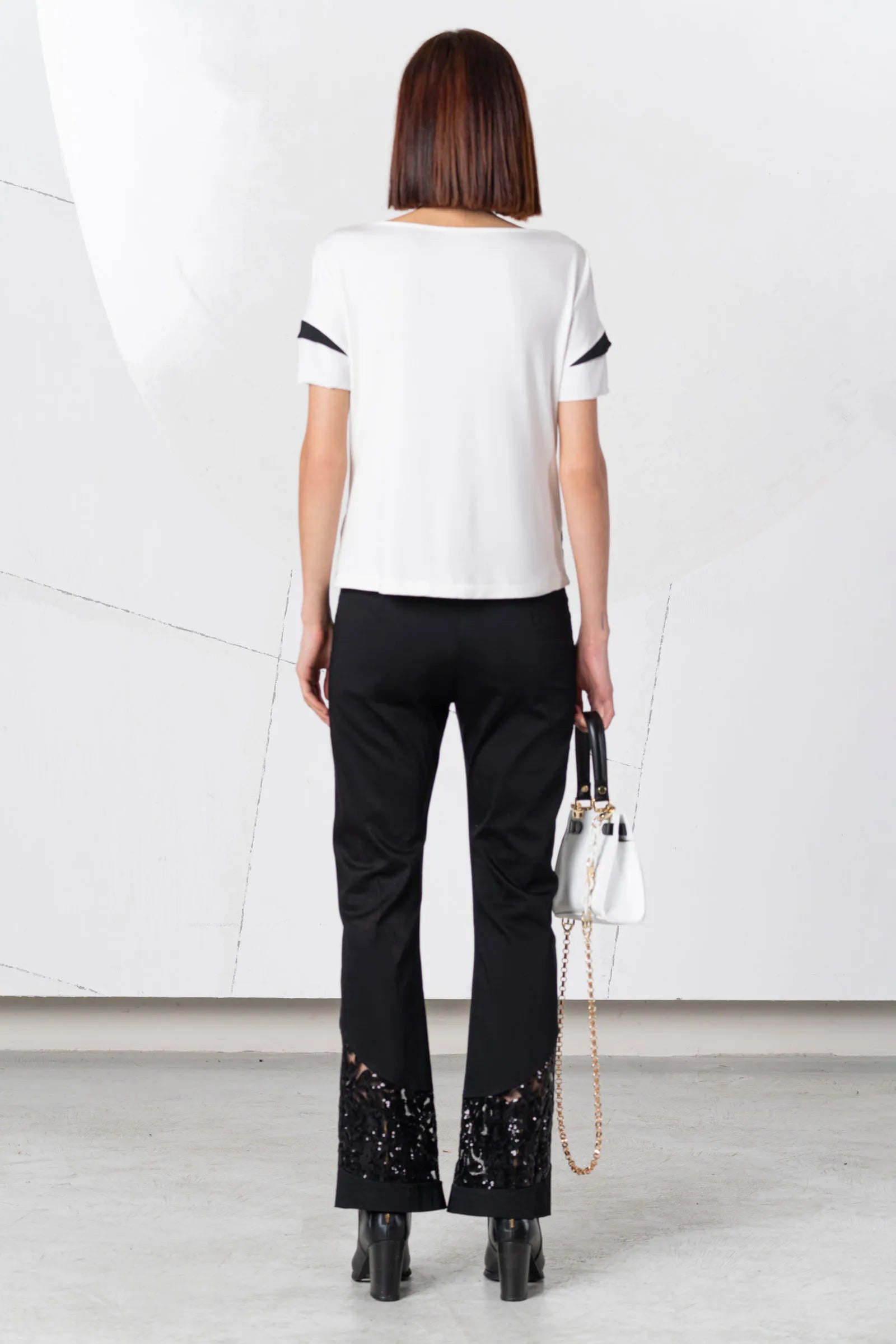 Pantalón ELISA CAVALETTI con lentejuelas y perlas