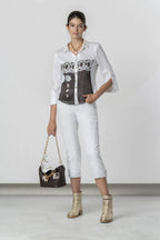 Blusa ELISA CAVALETTI con estampado de encaje