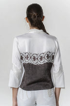 Blusa ELISA CAVALETTI con estampado de encaje