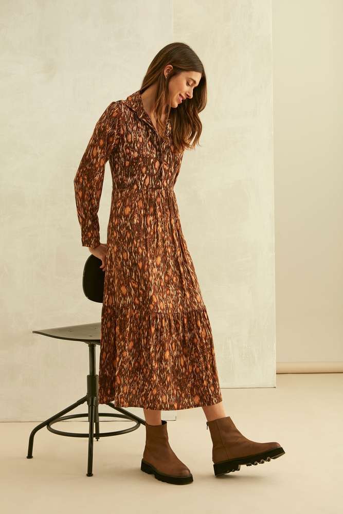 Vestido GUITARE largo estampado Fanny