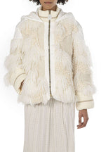 Chaquetón ELISA CAVALETTI corto acolchado en blanco roto