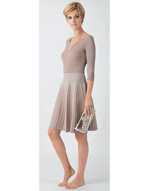 Midi dress in knitted mesh