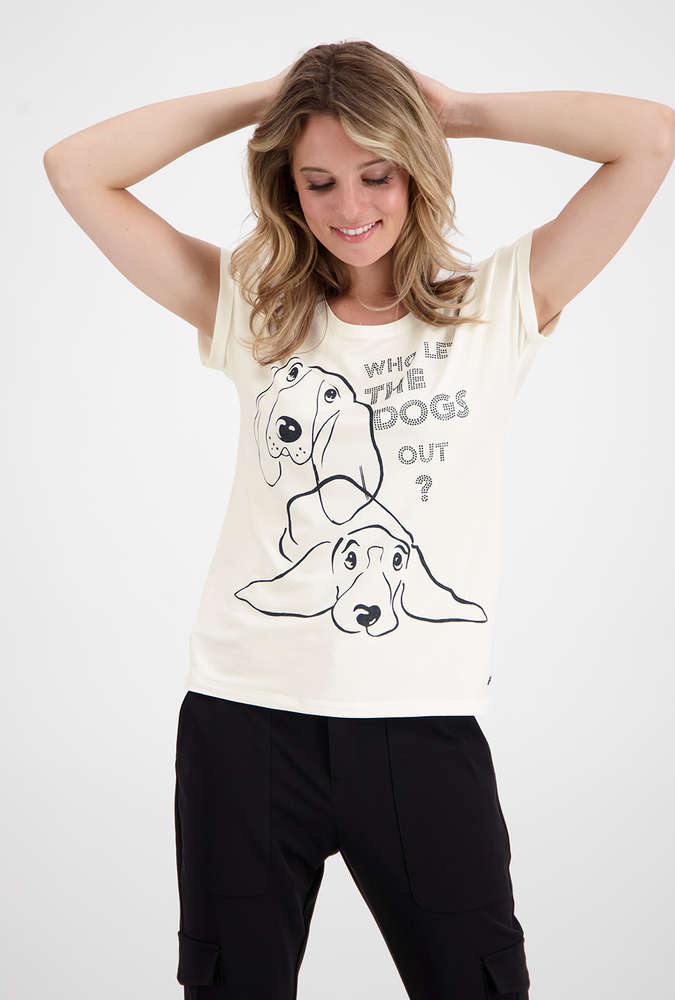 Camiseta estampado perritos Monari