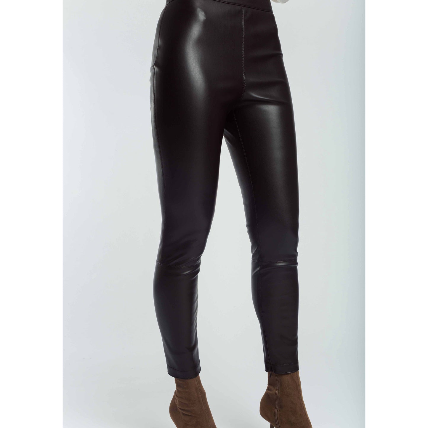 Brown leatherette pants