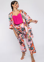 Kimono fluide imprimé multicolore