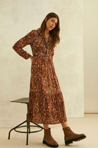 Vestido GUITARE largo estampado Fanny