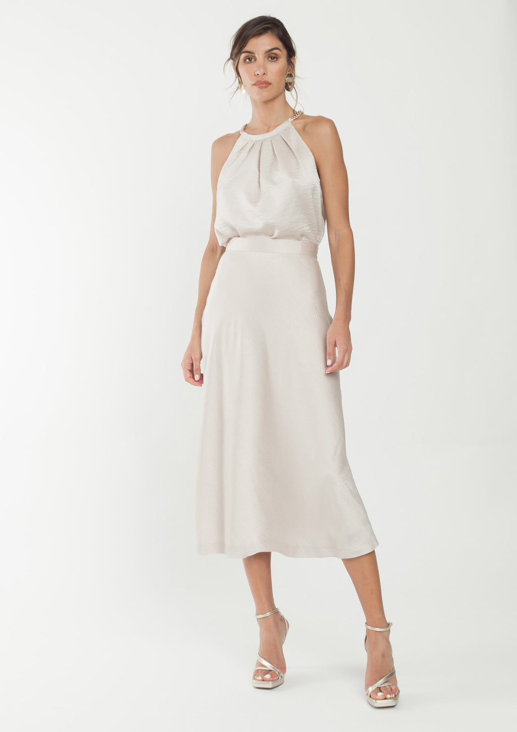 Falda ALBA CONDE midi satinada