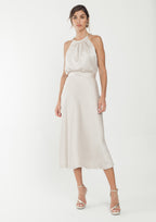 Falda ALBA CONDE midi satinada