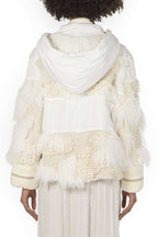 Chaquetón ELISA CAVALETTI corto acolchado en blanco roto