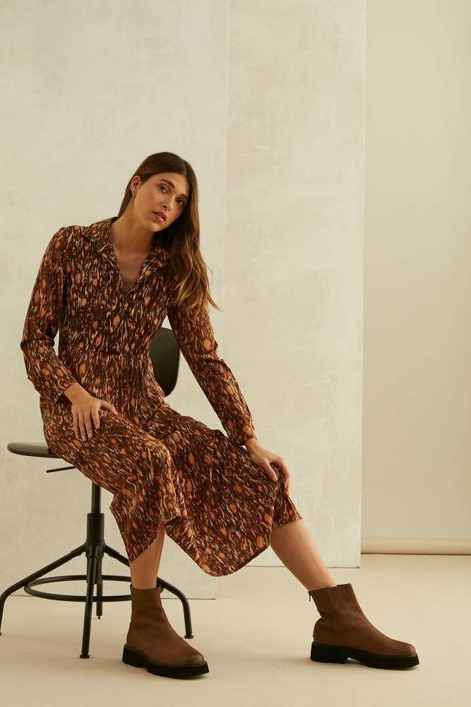 Vestido GUITARE largo estampado Fanny